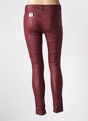 Pantalon slim țesătură acoperită mărime normală roșu CONFIDENCE CACHEMIRE femeie