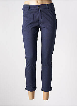 Pantalon 7/8 elasticitate mărime normală albastru CONFIDENCE CACHEMIRE femeie