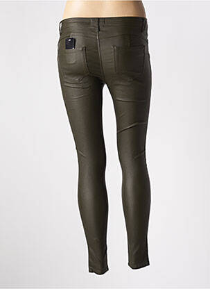 Pantalon slim țesătură acoperită mărime normală verde CONFIDENCE CACHEMIRE femeie