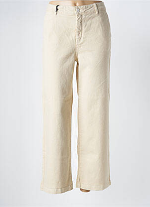 Blugi cu croială largă bej HAPPY femeie