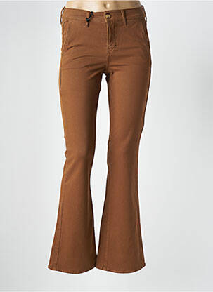 Blugi cu croială evazată maro HAPPY femeie