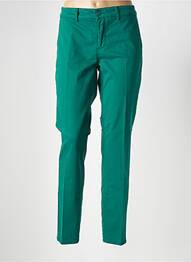 Pantalon chino țesătură poplin mărime normală verde închis HAPPY femme