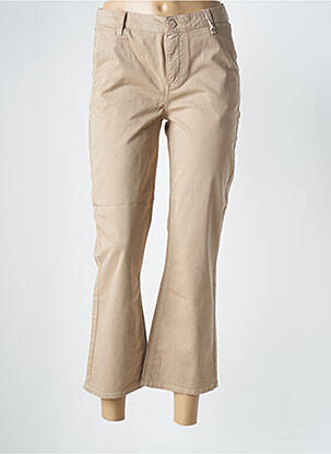 Pantalon 7/8 elasticitate mărime normală bej HAPPY femeie