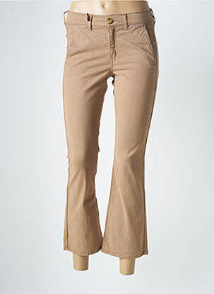 Pantalon 7/8 elasticitate mărime normală maro HAPPY femeie