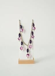 Colier lung ornament cu mărgele violet EMMA CRÉATION femeie