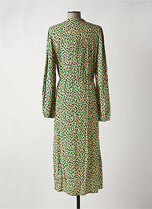 Rochie lungă mâneci lungi mâneci lungi verde ICHI femeie