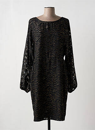 Rochie midi mâneci lungi mâneci lungi negru ICHI femeie
