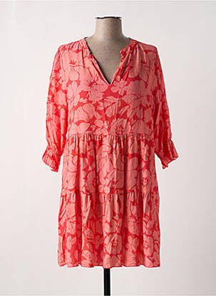 Rochie scurtă mâneci 3/4 mâneci 3/4 portocalie APRIL VINTAGE femeie