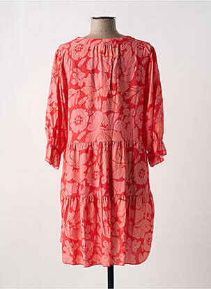 Rochie scurtă mâneci 3/4 mâneci 3/4 portocalie APRIL VINTAGE femeie