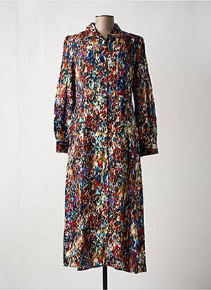 Rochie lungă mâneci lungi mâneci lungi albastru 7 SEASONS femeie