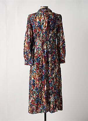 Rochie lungă mâneci lungi mâneci lungi albastru 7 SEASONS femeie
