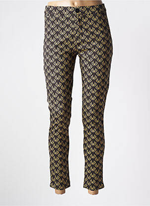 Pantalon 7/8 talie înaltă talie înaltă maro CHIC & JEUNE femeie