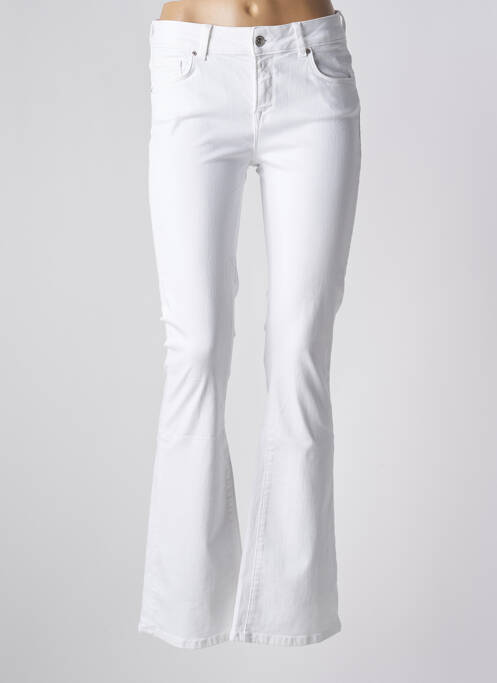 Blugi cu croială evazată alb COJ DENIM femeie