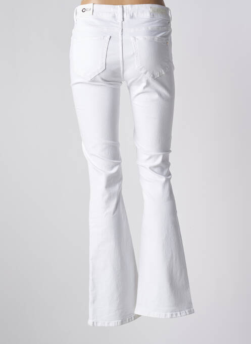 Blugi cu croială evazată alb COJ DENIM femeie