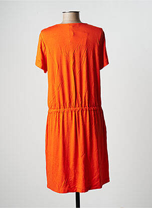Rochie midi mâneci scurte mâneci scurte portocalie LA FEE MARABOUTEE femeie