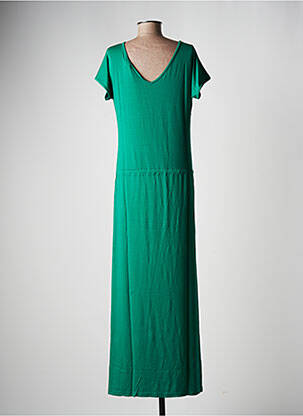 Rochie lungă mâneci scurte mâneci scurte verde LA FEE MARABOUTEE femeie