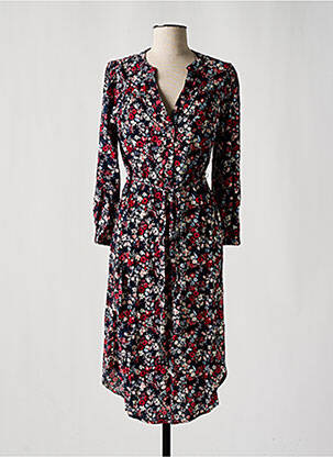 Rochie midi imprimeu floral mâneci lungi albastru JENSEN femeie