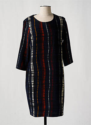 Rochie midi mâneci 3/4 mâneci 3/4 albastru NINATI femeie