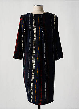 Rochie midi mâneci 3/4 mâneci 3/4 albastru NINATI femeie