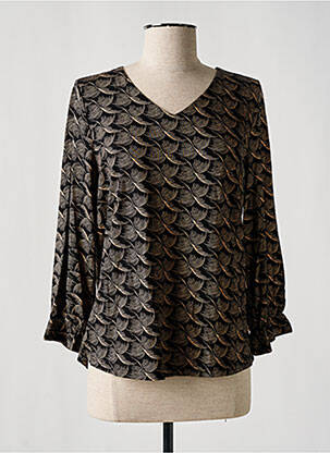 Top elasticitate mâneci lungi negru SIGNATURE femeie