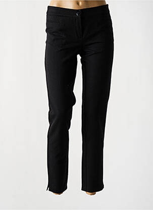 Pantalon 7/8 talie cu cleme mărime normală negru NATHALIE CHAIZE femeie