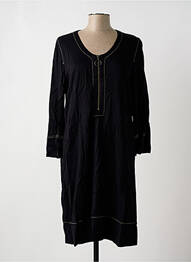 Rochie midi croială fluidă mâneci lungi negru NATHALIE CHAIZE femeie