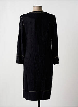 Rochie midi croială fluidă mâneci lungi negru NATHALIE CHAIZE femeie