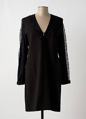 Rochie midi mâneci lungi mâneci lungi negru NATHALIE CHAIZE femeie