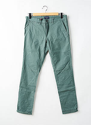 Pantalon chino țesătură poplin mărime normală verde TEDDY SMITH bărbat