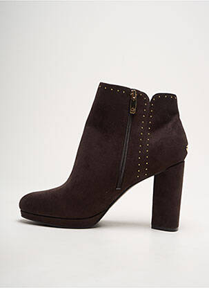 Botine/ghete închidere cu fermoar toc de 7 la 9 cm maro GUESS femeie