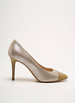 Pantofi cu toc argintiu BRUNATE femeie