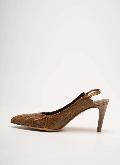 Pantofi cu toc maro PARALLELE femeie