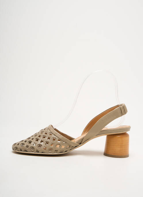 Sandale/Pantofi decupați bej HALMANERA femeie