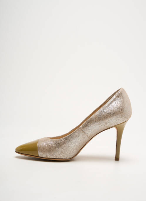 Pantofi cu toc argintiu BRUNATE femeie