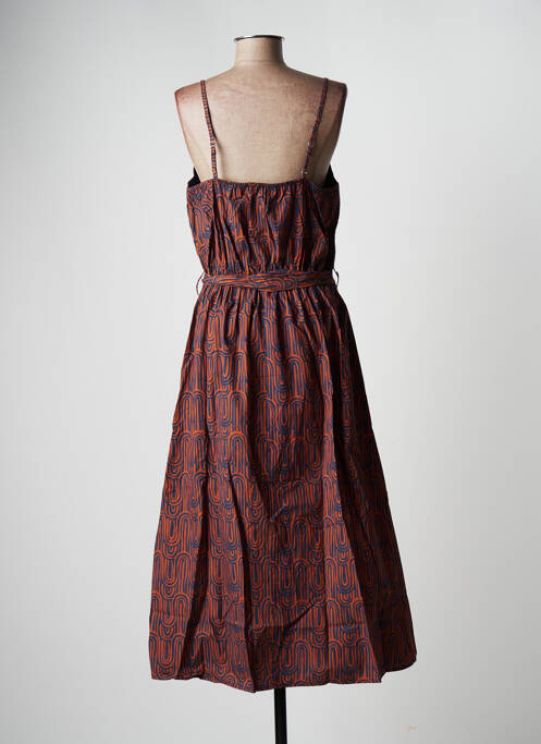 Rochie midi maro LA FEE MARABOUTEE femeie