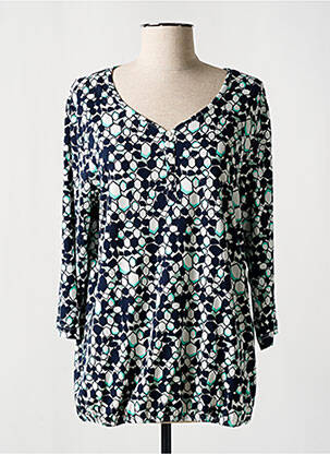 Tricou mâneci 3/4 mâneci 3/4 albastru CISO femeie