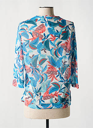 Tricou mâneci 3/4 mâneci 3/4 albastru ELEANE femeie