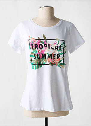 Tricou serigrafie mâneci scurte alb JENSEN femeie