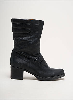 Botine/ghete material neted toc de 4 la 6 cm negru ESPACE femeie