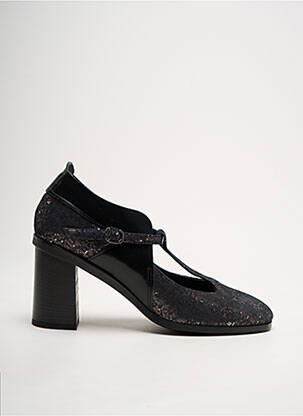 Pantofi cu toc țesătură satinată toc de 7 la 9 cm negru LILI MILL femeie