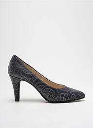Pantofi cu toc țesătură satinată toc de 4 la 6 cm argintiu BRUNATE femme