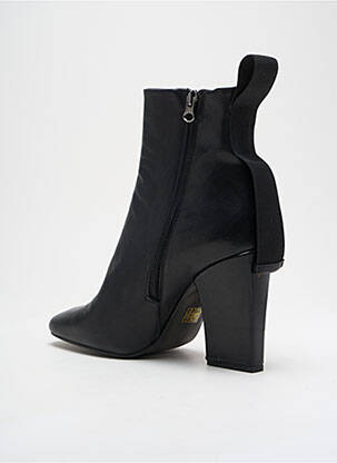 Botine/ghete material neted toc de 7 la 9 cm negru CHIO femeie