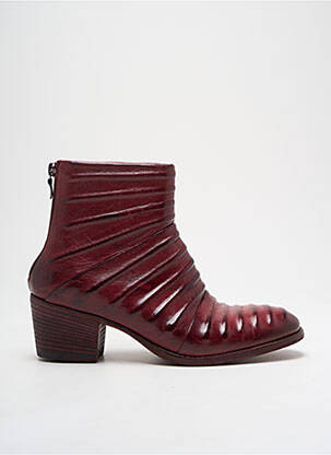 Botine/ghete material neted toc de 4 la 6 cm violet INK SHOES femeie