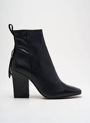 Botine/ghete material neted toc de 7 la 9 cm negru CHIO femeie