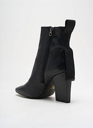 Botine/ghete material neted toc de 7 la 9 cm negru CHIO femeie