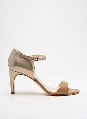 Sandale/pantofi decupați material neted toc de 4 la 6 cm auriu FRANCOIS NAJAR femeie