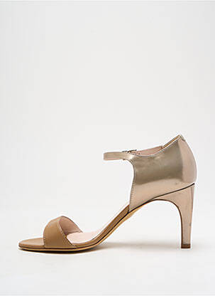 Sandale/pantofi decupați material neted toc de 4 la 6 cm auriu FRANCOIS NAJAR femeie