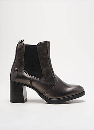 Botine/ghete material neted toc de 4 la 6 cm gri FLY LONDON femeie