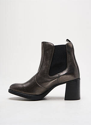Botine/ghete material neted toc de 4 la 6 cm gri FLY LONDON femeie