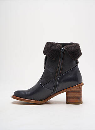 Botine/ghete material neted toc de 4 la 6 cm albastru NEOSENS femeie
